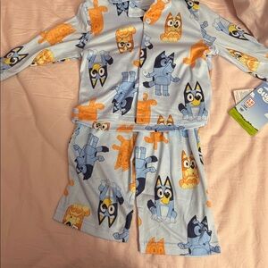 Bluey Pajama Set - Light Blue and Orange